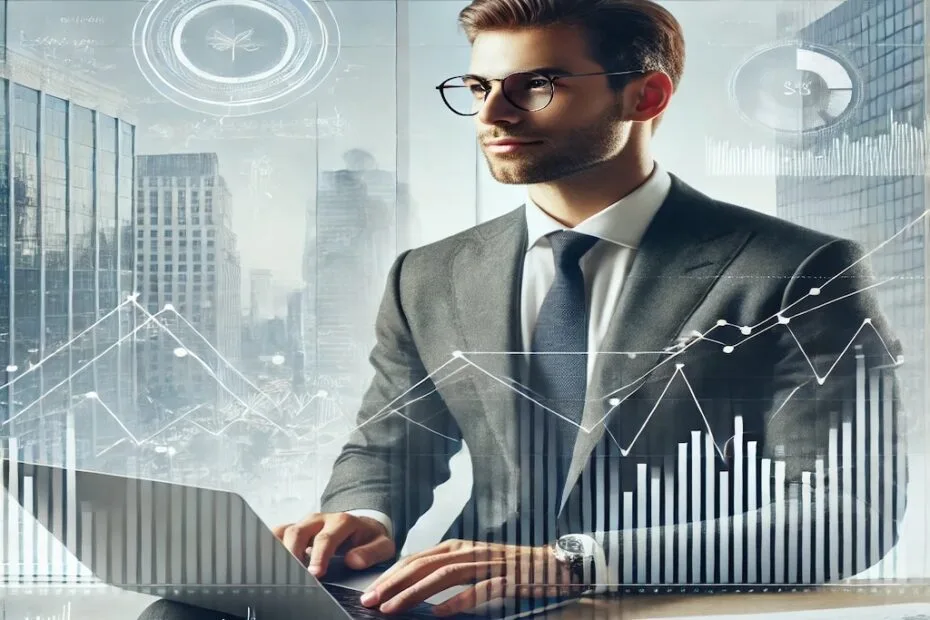 Invertir en dividendos en el sector bancario: análisis financiero en oficina moderna.