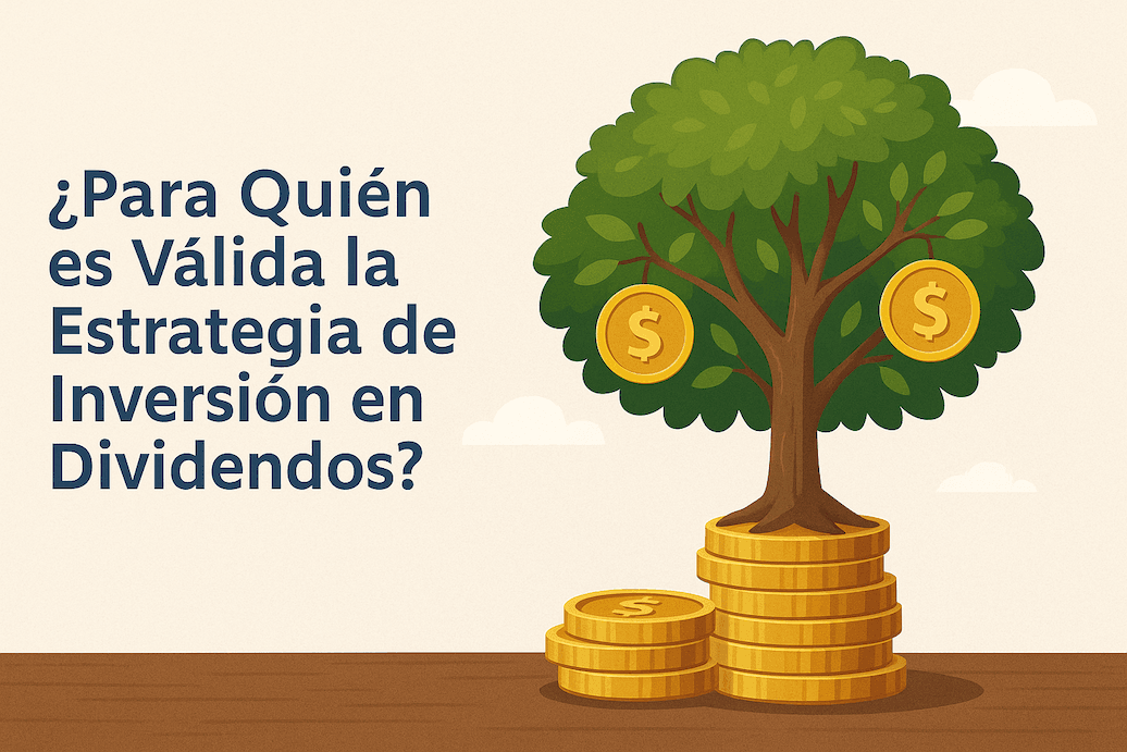 Ilustración de un árbol creciendo sobre monedas de oro, representando la estrategia de inversión en dividendos