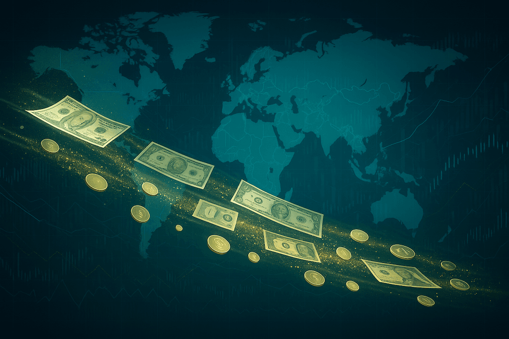 la liquidez en el sistema financiero representada como flujo de dinero global