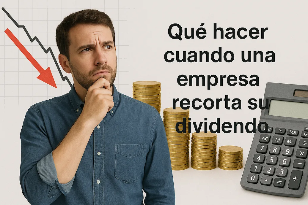 Inversor reflexionando sobre el recorte del dividendo tras la caída de los beneficios empresariales.