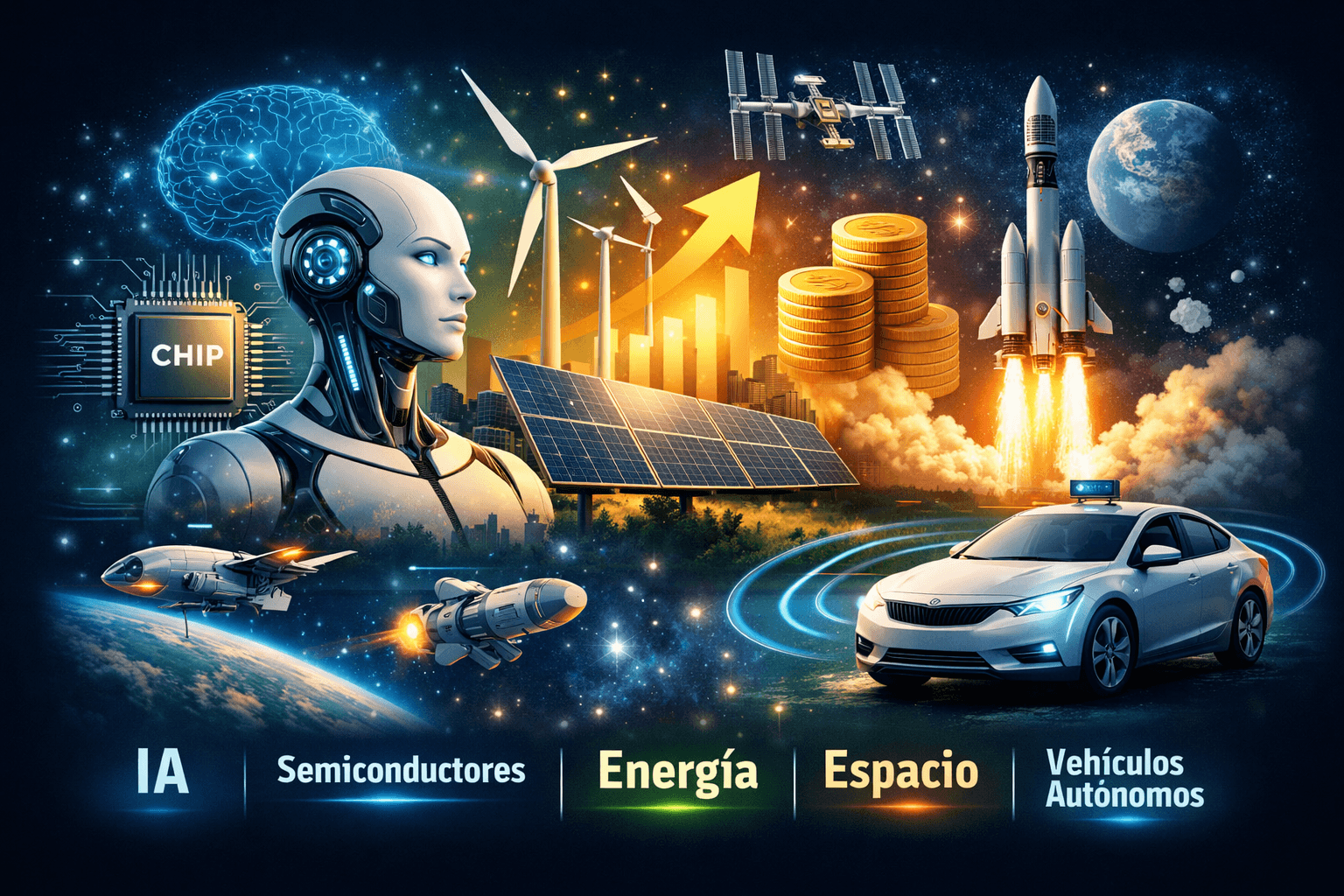 Megatendencias tecnológicas para invertir a largo plazo.
