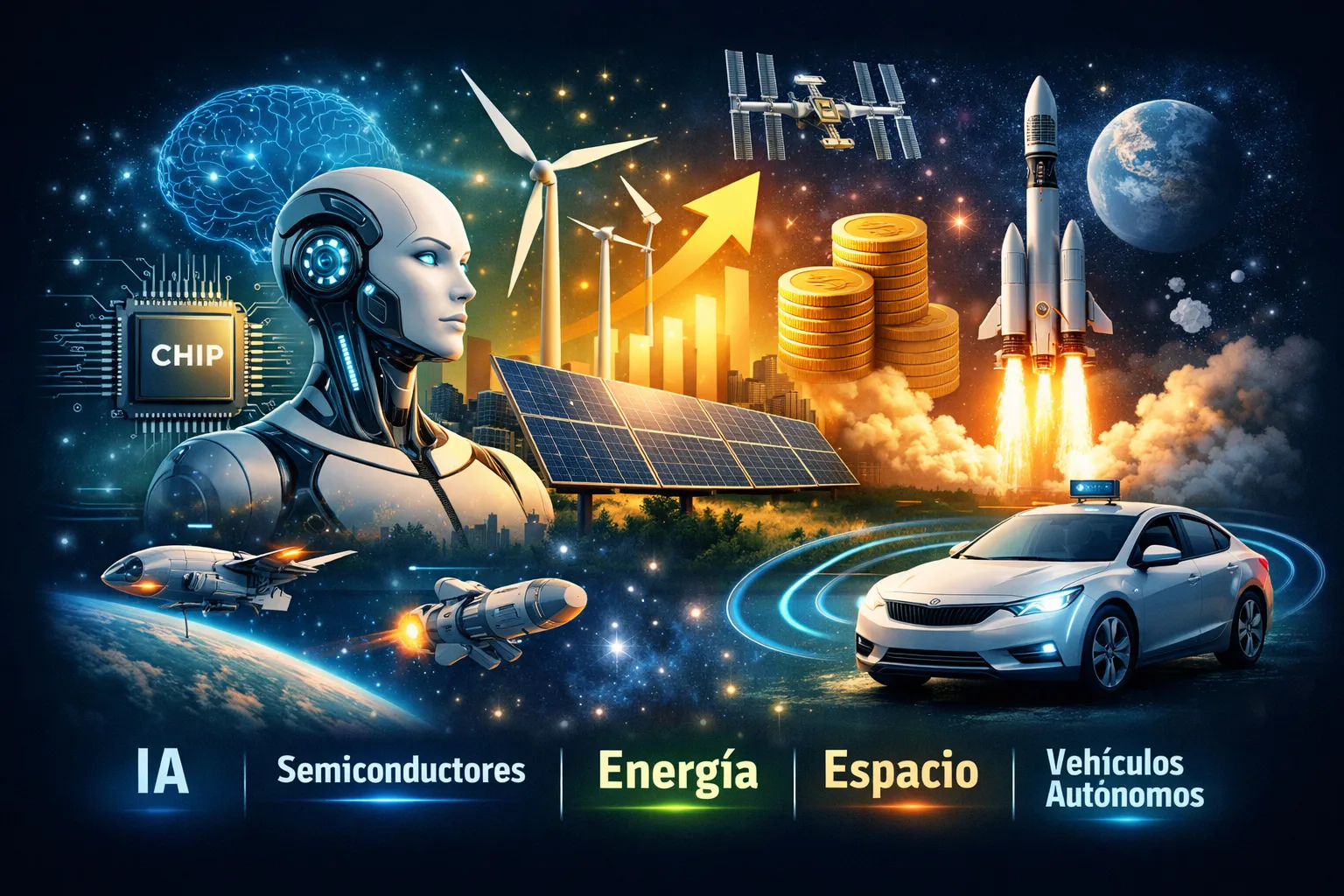 Megatendencias tecnológicas para invertir a largo plazo.